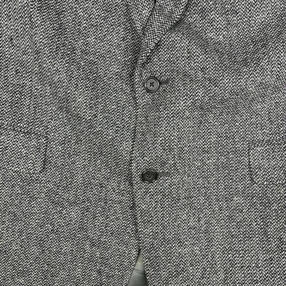 Vintage Burberrys Wool Tweed Blazer Sport Coat Men’s Gray Jacket 44R Old Money - Picture 3 of 15